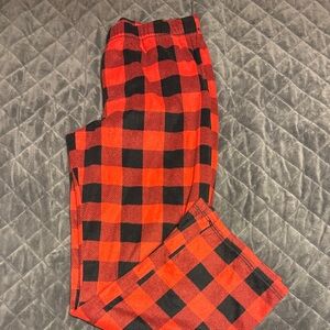 Sleep Chic Red and Black Plaid Fleece Pants